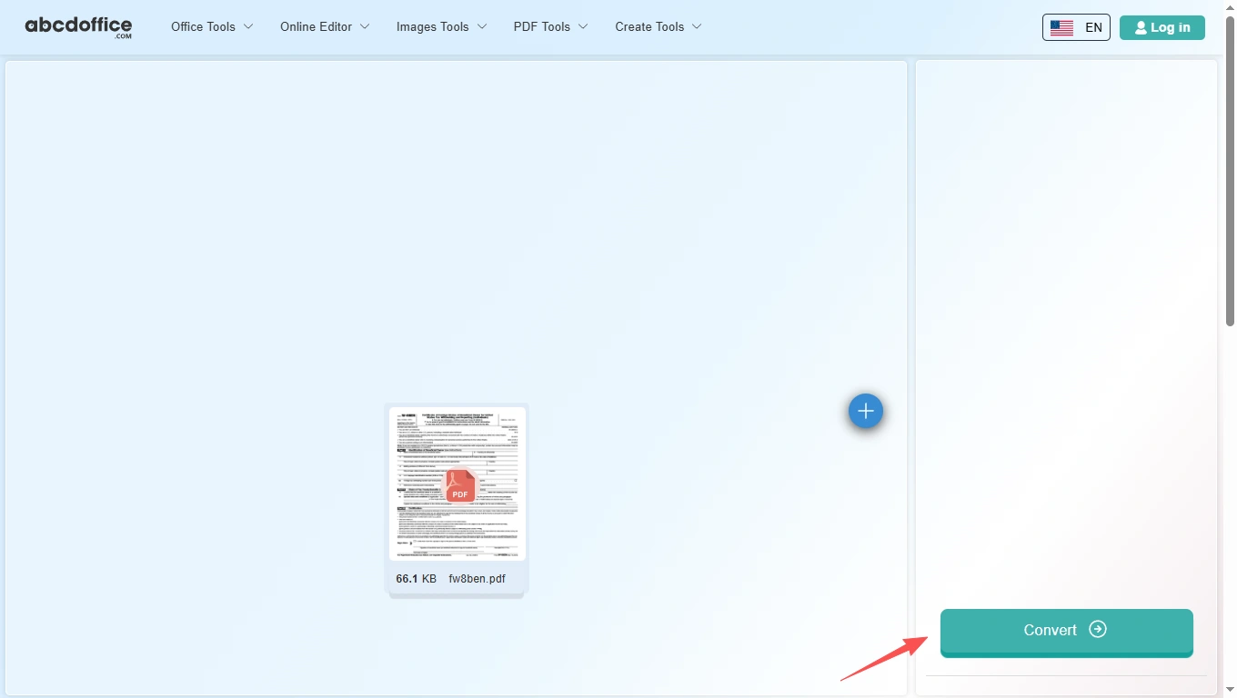 Stap 3: Converteer PDF naar JPG online