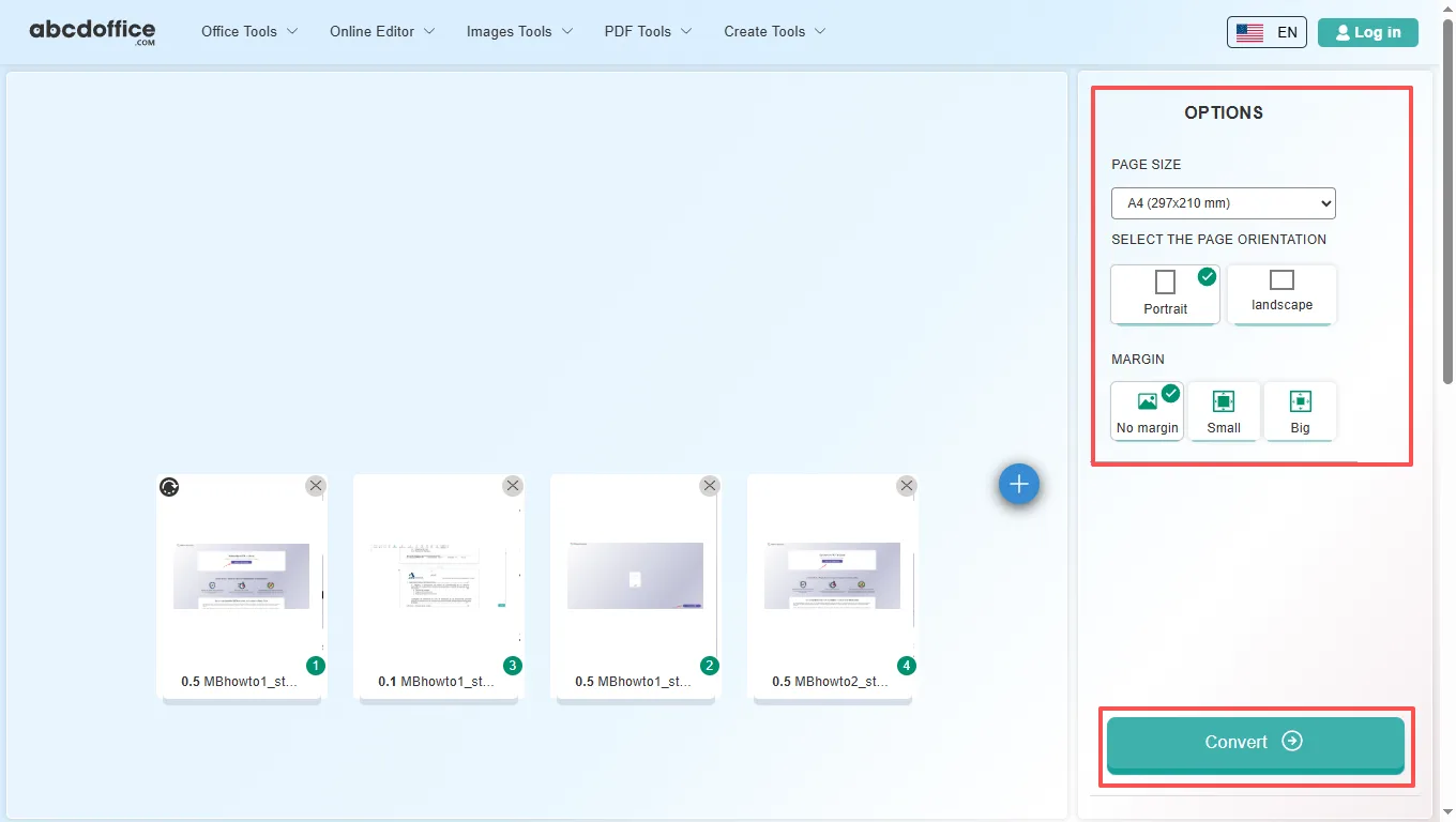 Stap 3: Voeg PNG samen tot PDF online