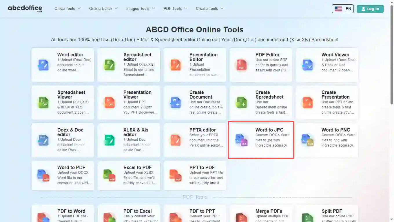 Stap 1: Open Word naar JPG op abcdoffice.com